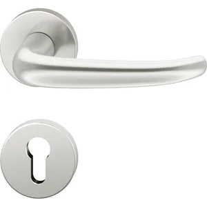 FSB Feuerschutz Drückergarnitur 76 1023 AGL ÖNORM PZ, silber eloxiert