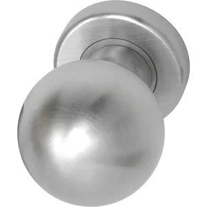 MARCHESI FH Türknopf Kugelform - auf Rosetteø 50 mm fest, Messing VM.