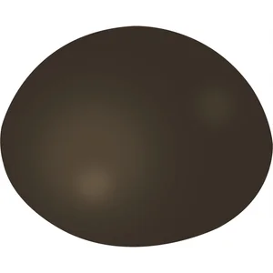 Wandtürpuffer - ø 32 mm, Höhe 12 mm, Kunststoff braun