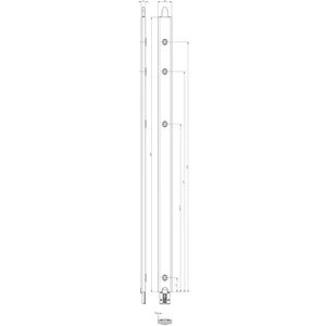 GU Anschlusseinheit zu Falzhebelgetriebe, Secury Automatic 520mm, oben,Holz