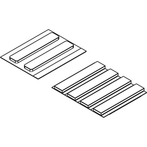 HAWA Junior GP Gleitelemente-Set zu U-Führungsschiene Glas 10 mm selbstklebend