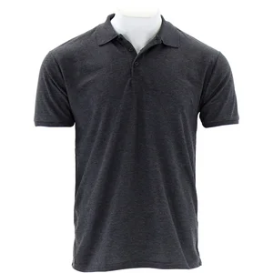 FRUIT OF THE LOOM Polo-Shirt Piqué Type F502 dkl. grau meliert M