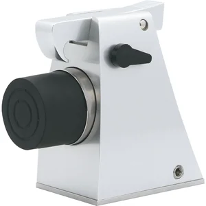 Torhalter 1110 mit Fanghaken und Puffer, Höhe 121 mm, Alu silber lackiert