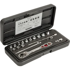 BAHCO Steckschlüssel-Satz R6725MK 1/4"vierkant mit Umschaltknarre 19-teilig