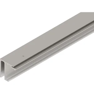 HELM GT-S 150 Laufschiene mit Seitenteil Deckenmontage auf Maß Edelstahl-Effekt