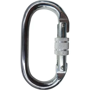 TEUFELBERGER Schraub-Karabiner Stahl Oval SL Silber Öffnungsweite 18 mm