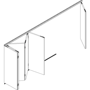 HAWA-Variofold 80/H Grundgarnitur, m. Drehlager und Führung