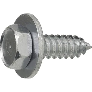 DIN6901 6.3x16 verzinkt Kombi-Sechskantblechschraube (~ISO1479) mit U-Scheibe