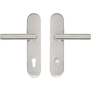 SH-Drückergarnitur GEHRUNG - auf Schild PZ92, mit Kzs., Edelstahl, RC2