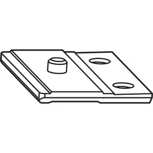 ROTO NT/NX Halteplatte mit Zapfen silber (255211)