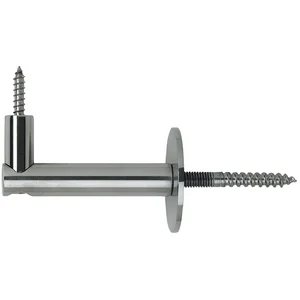 Handlaufträger Rosetten ø 50 mm, Wandabstand 75 mm, Edelstahl matt