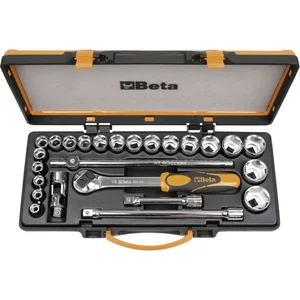 BETA Steckschlüssel-Satz 920A/C20X 1/2"vierkant mit Umschaltknarre 25-teilig
