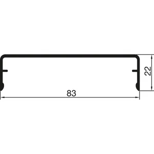 THYSSENKRUPP Syprotech Klipsabdeckung 83/22 Alu blank L=7000 mm