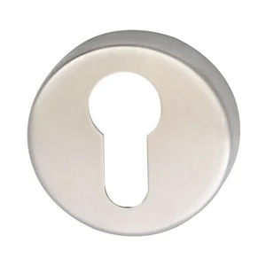 FH-Zylinderrosette PZ, WG/FH m. Anschraubträger "T" ø 50, H:8, Edelstahl matt