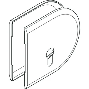 HAWA Toplock Abdeckkappenset rund Profilzylinder Kunststoff verchromt matt