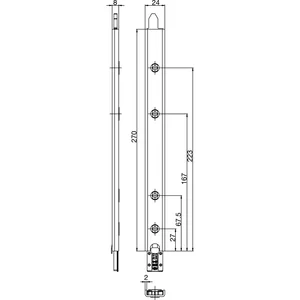 GU Anschlusseinheit Falzhebelgetriebe, Secury Automatic 270 Nut 10 RE, oben
