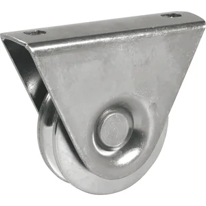 IBFM Schiebetorrolle mit Auflager 386, Ø 100mm, V-Nut, Stahl verzinkt