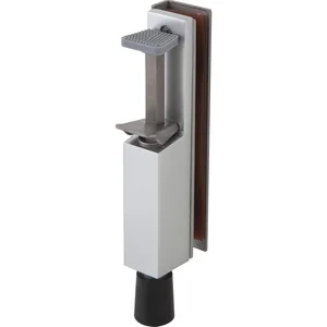 Türfeststeller 1135 für Glastüren, Hub 50 mm, 212 x 36 mm, Alu silber eloxiert