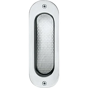 MARCHESI Schiebetürmuschel oval, 40 x 120 mm, ungelocht, Edelstahl matt