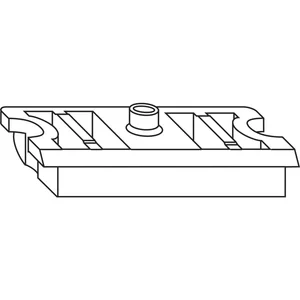 ROTO NT/NX Auflauf für Stulpmontage Flügelteil Falzluft 12 mm grau