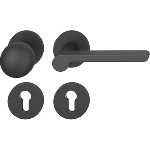 FSB Wechselgarnitur 12 1021 ASL auf Rosette PZ,Knopf fest,links,schwarz matt