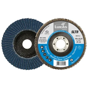 LUKAS Schleiflamellenteller SLTR Zirkonkorund ø 125 mm Korn 60