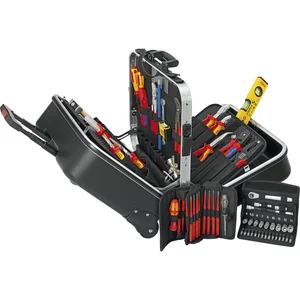 KNIPEX Elektro-Werkzeugkoffer BIG Twin-Move 002141, 63-teilig, ABS schwarz