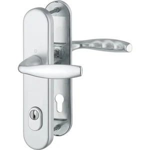 SH-Drückergarnitur NEW YORK-auf Schild PZ88/2, 57-67, mit Kzs., silber