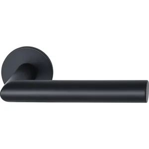 MARCHESI Drückerpaar GEHRUNG, Türstärke 38-45 mm,Edelstahl schwarz matt