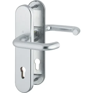 SH-Drückergarnitur PARIS-auf Schild PZ88, 67-77, mit Kzs., silber, RC3