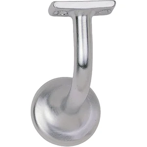 Handlaufträger mit Winkel Wandabstand 60 mm, Messing verchromt matt