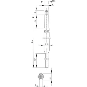 BKS Treibriegelstange 9006, 1414 mm, für Planet Türdichter, unten, verzinkt