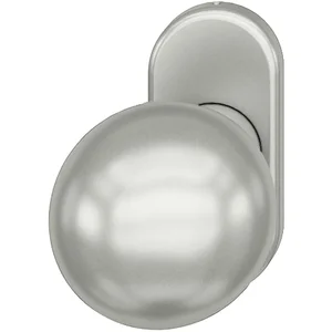 FSB Türknopf 07 0802 - auf Rosette, ø 50 mm gerade, drehbar, silber eloxiert