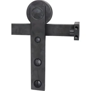 HALCÖ Schiebetürbeschlagset Glas 8-24 mm Laufschiene L=2000 mm Schwarzstahl