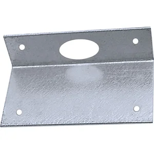 Riegelschließblech abgewinkelt, mit ovalem Loch, 70 x 40 x 21 mm, verzinkt