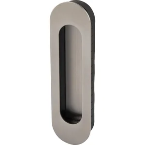 MARCHESI Schiebetürmuschel oval, 155 x 45 x 2, Edelstahl matt