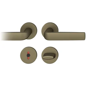 FSB Drückergarnitur 12 1267 ASL auf Rosette WC, Aluminium mittelbronzefarbig