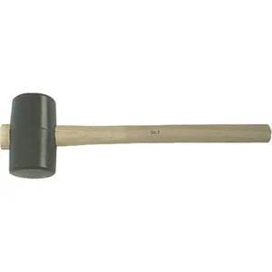 Gummihammer fassförmig Gr.3 Kopfdurchmesser 75 x 130 mm mit Eschenstiel
