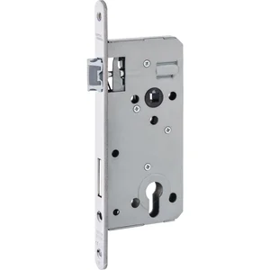 DORMAKABA Einstemmschloss 127WZ PZW, Flüsterfalle,DM71,Nuss 8,5mm,rund,Edelstahl