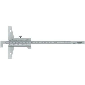 MITUTOYO Tiefenmessschieber mit Feststellschraube und Haken Messbereich 0-200 mm