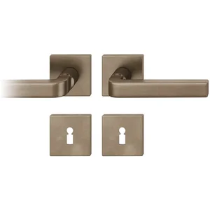 FSB Drückergarnitur 12 1004 ASL auf Rosette BB, Bronze dunkel patiniert