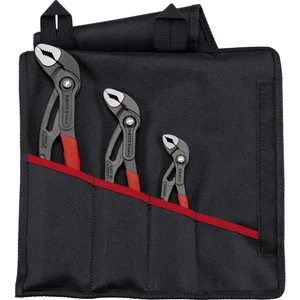 KNIPEX Wasserpumpenzangen-Set Cobra 001955S9, 3-teilig in Rolltasche SW 30-60 mm