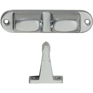 Türhalter 1083 mit verstellbarer Druckkugel, Wandab. 70mm,Alu/Stahl silber lack.