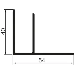 THYSSENKRUPP Syprotech Abschlussprofil F 16 mm, L=6000 mm, Alu blank