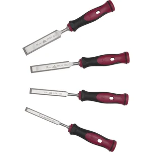 STUBAI Spezial-Stemmeisen-Satz mit 2K-Kunststoffheft 4-teilig