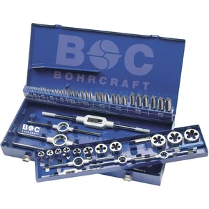 BOHRCRAFT Gewindeschneidsatz GW 20 DIN 352 HSS-G M3-M20 54-tlg.