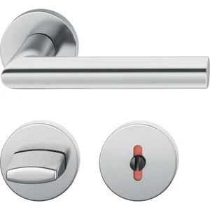 FSB Drückergarnitur 12 1076 ASL auf Rosette WC, Edelstahl matt