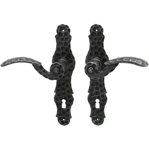 HALCÖ Drückergarnitur SILL - auf Schild WC 90, verzinkt schwarz passiviert