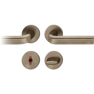 FSB Drückergarnitur 12 1242 ASL auf Rosette WC, Bronze dunkel patiniert