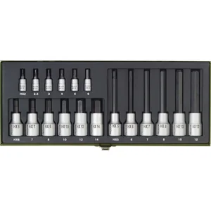 PROXXON Steckschlüssel-Satz 1/4" und 1/2" Hex 18-teilig